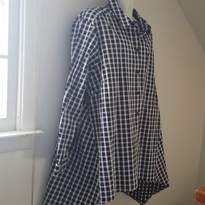 3x checked button down shirt